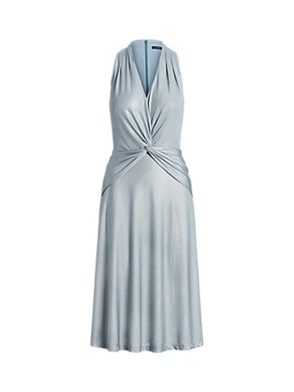 NEW Lauren Ralph Lauren Women's 10 Foil-Print Jersey Twist-Front Dress NWT $245 - Picture 2 of 2